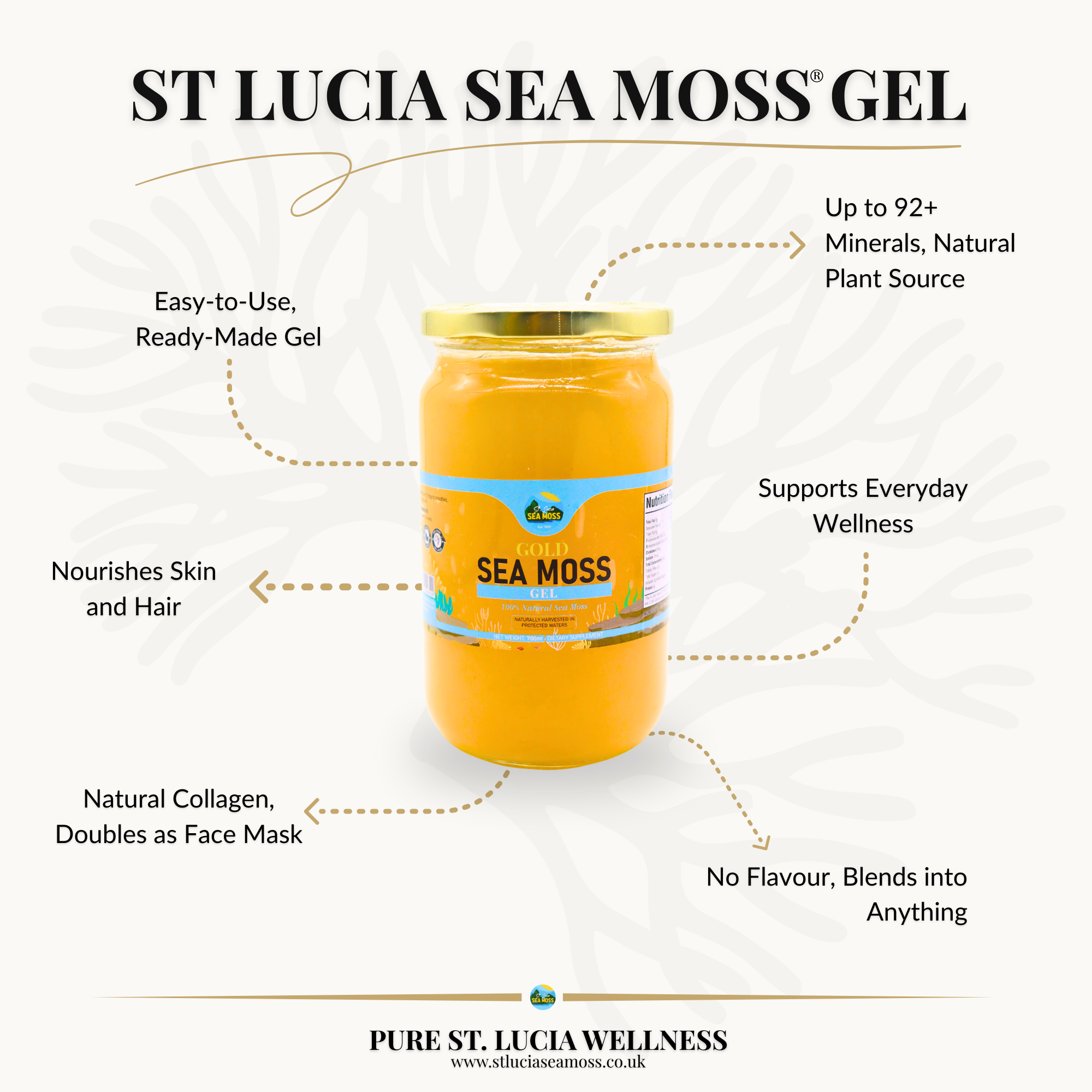 Gold St Lucia Sea Moss Gel 350ml
