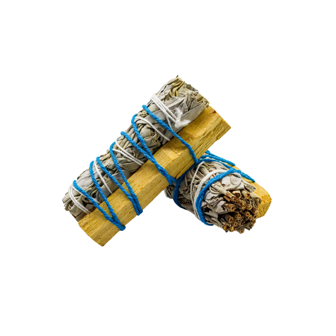 Hand-Wrapped Cleansing Smudge Stick with Palo Santo - St Lucia Sea Moss