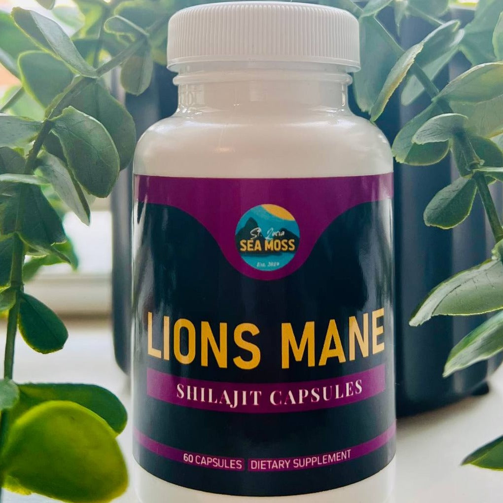 Lions Mane & Shilajit Capsules - St Lucia Sea Moss