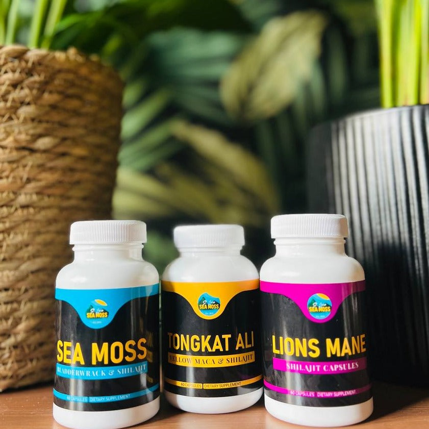 Lions Mane & Shilajit Capsules - St Lucia Sea Moss