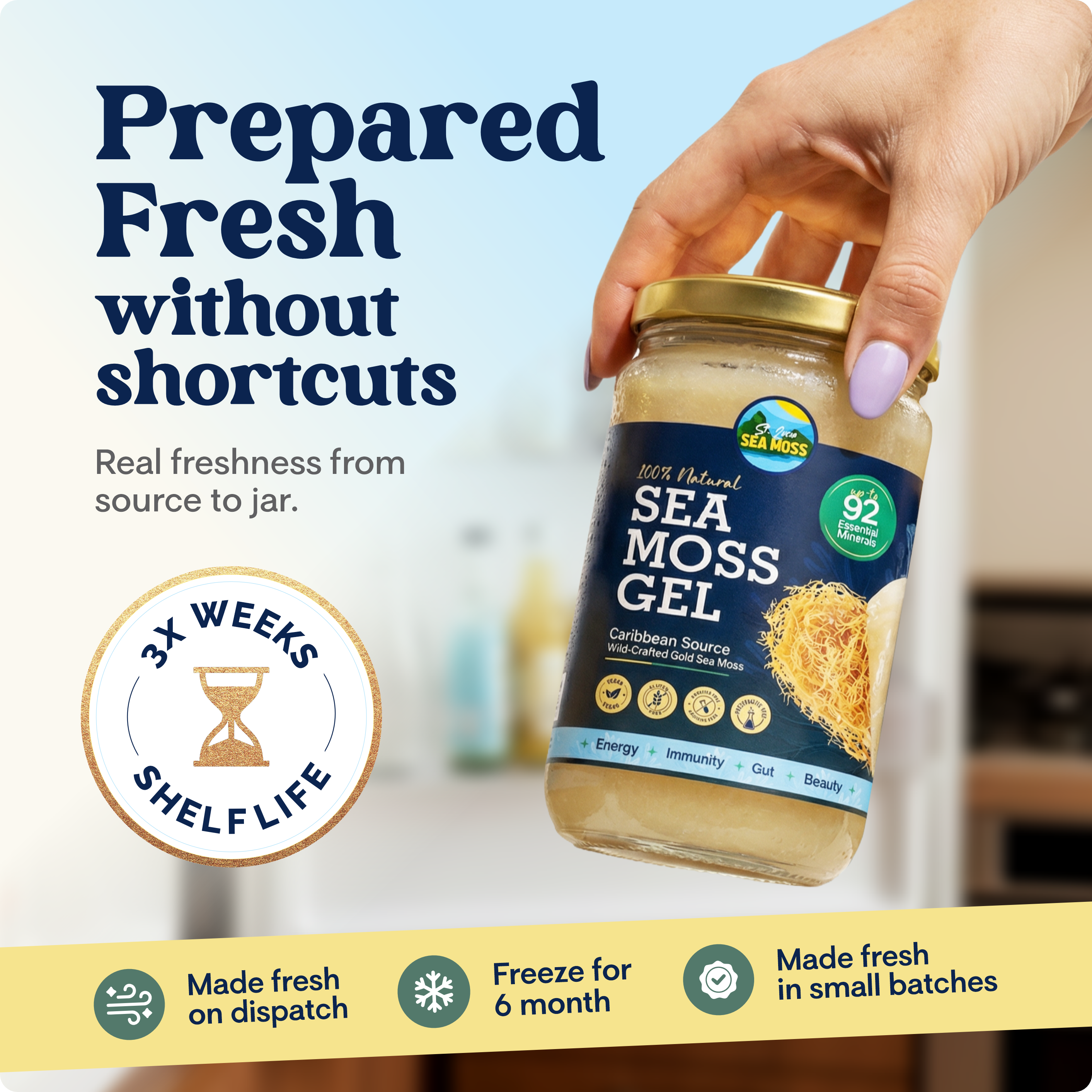 Gold St Lucia Sea Moss Gel 350ml