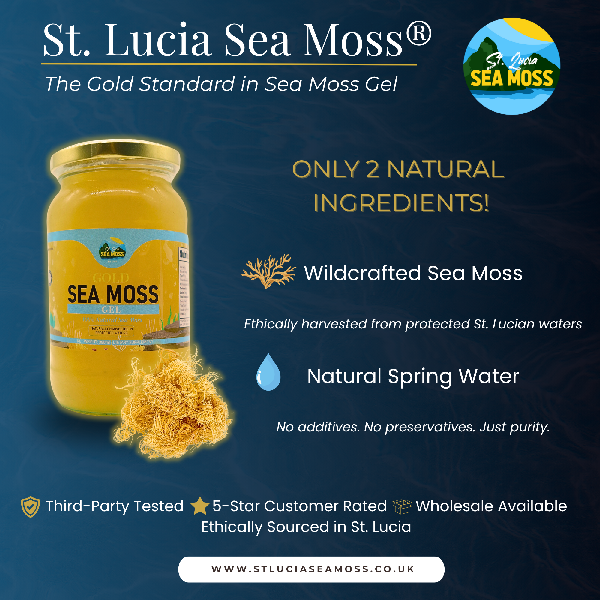St Lucia Sea Moss Only 2 Ingredients