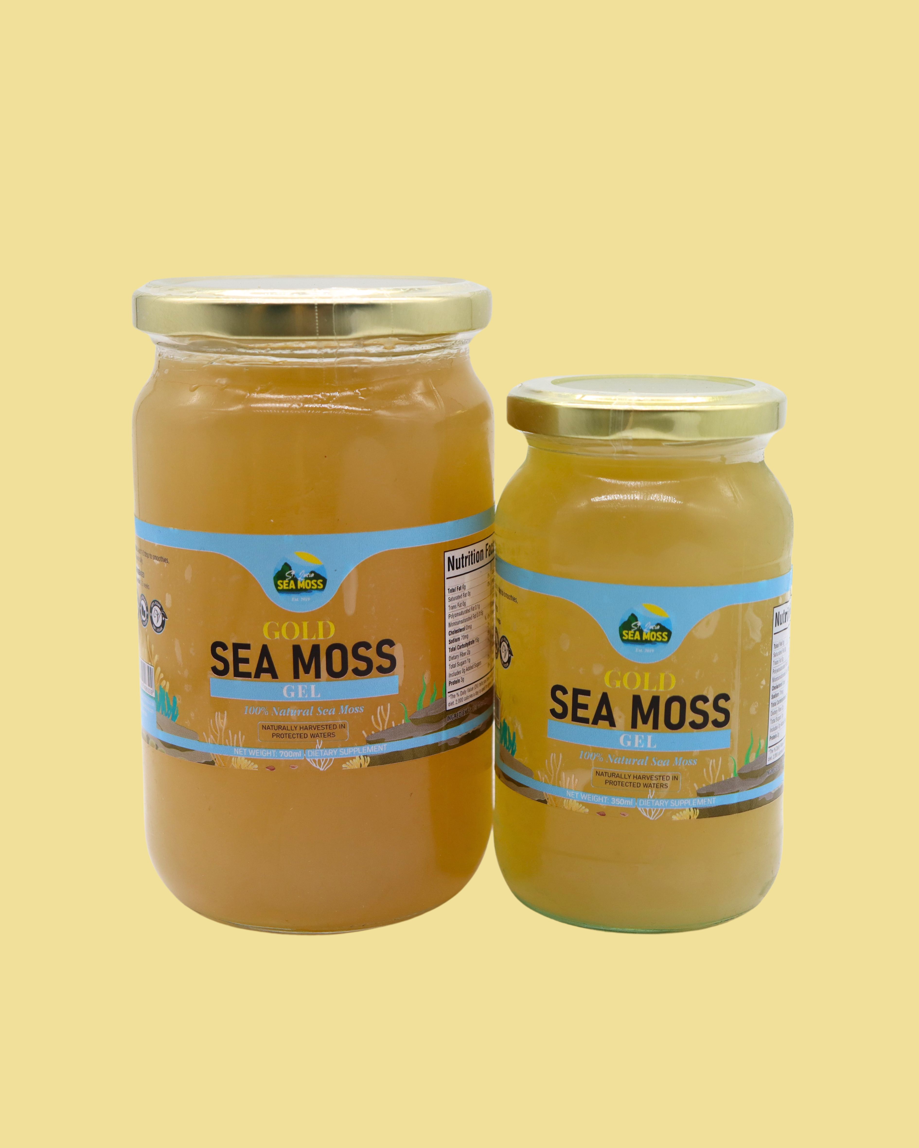 Gold St Lucia Sea Moss Gel 350ml - St Lucia Sea Moss