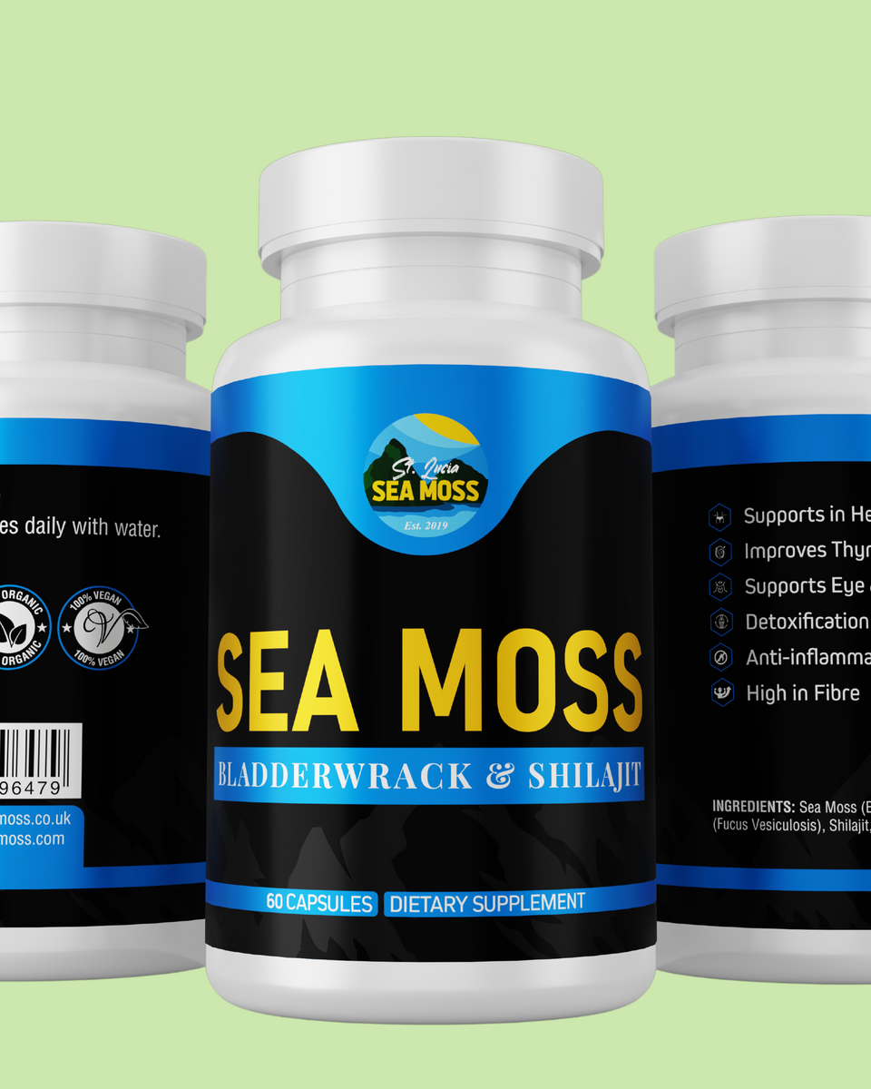 Sea Moss, Bladderwrack & Shilajit Capsules – St Lucia Sea Moss