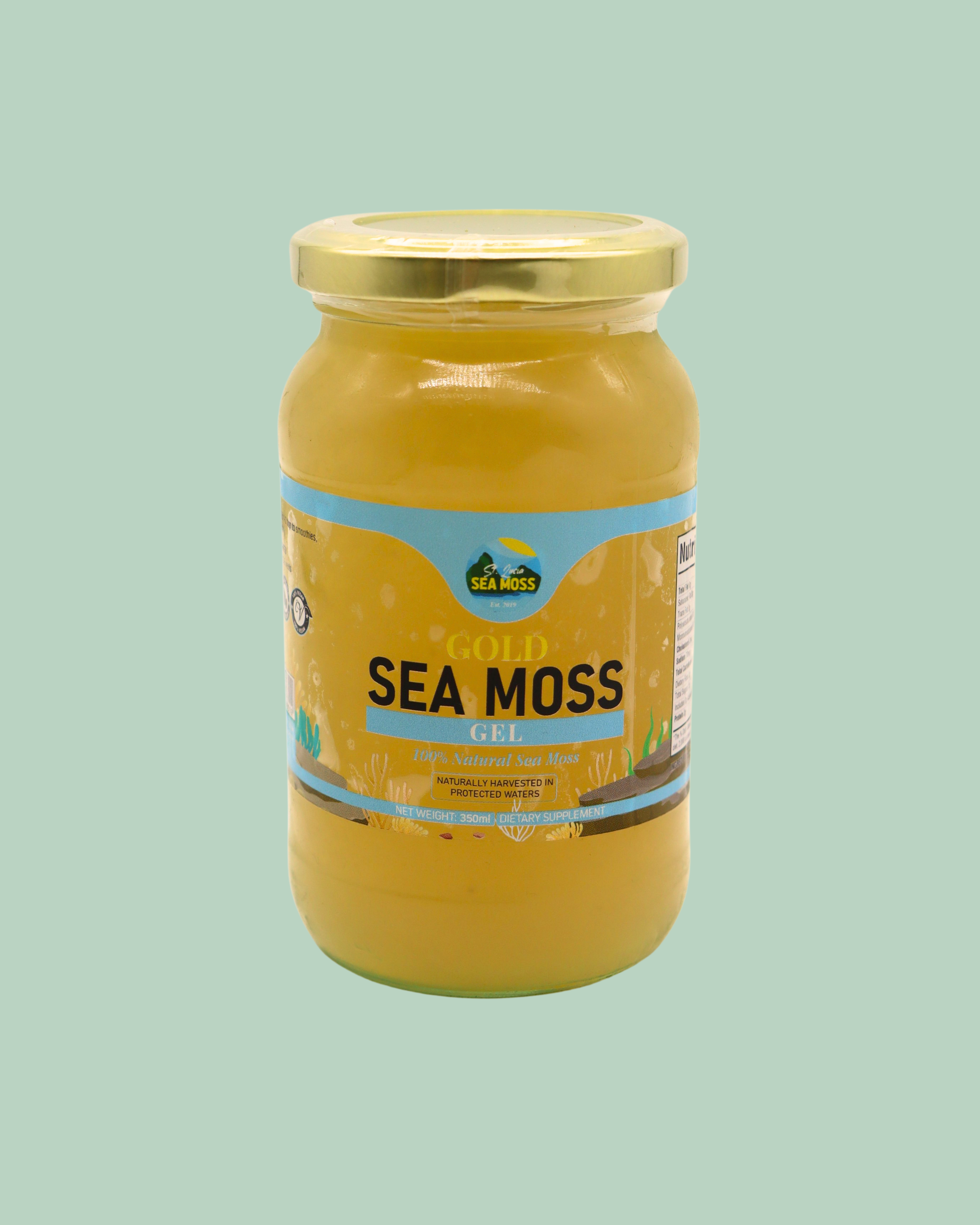 Gold St Lucia Sea Moss Gel 350ml - St Lucia Sea Moss