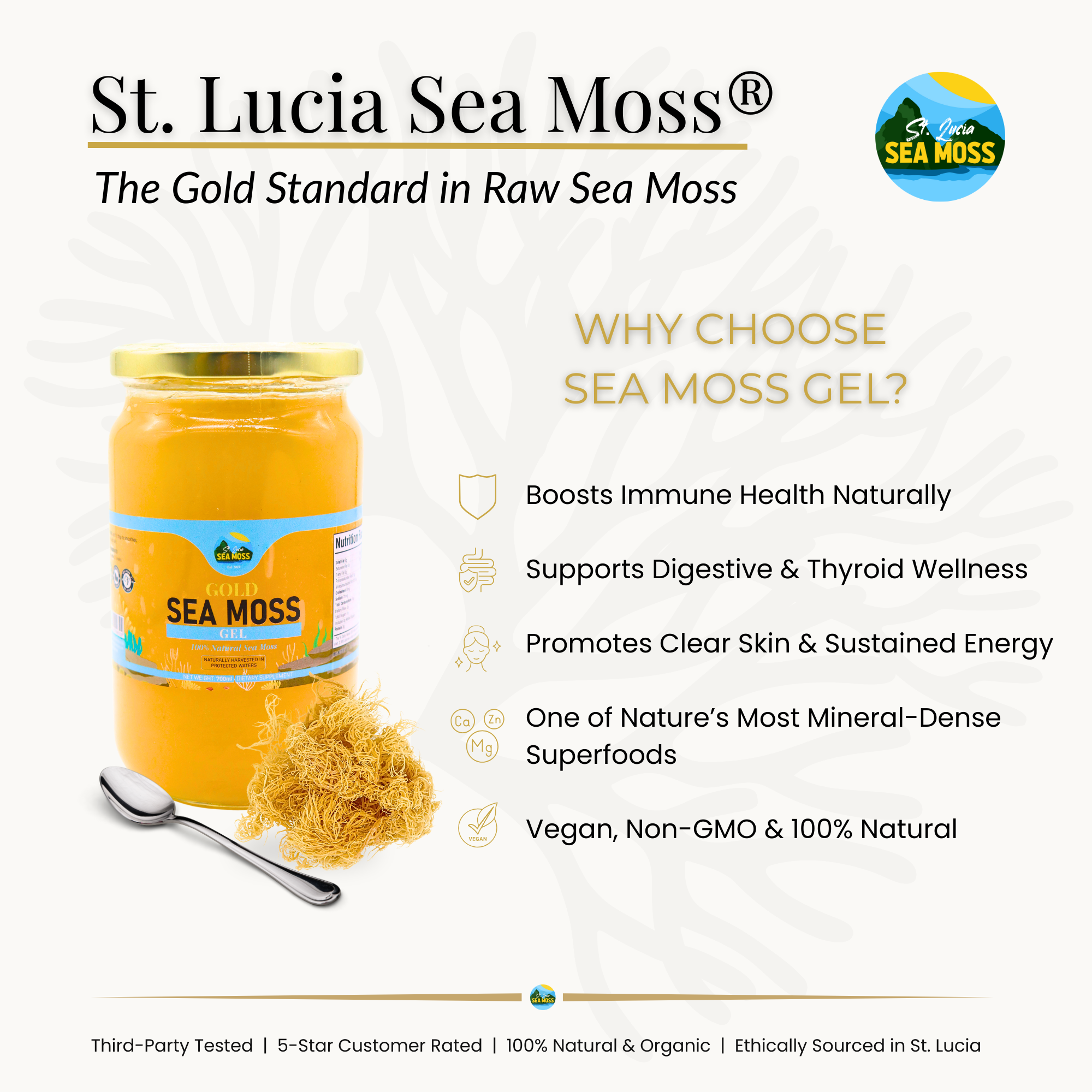 Gold St Lucia Sea Moss Gel 350ml