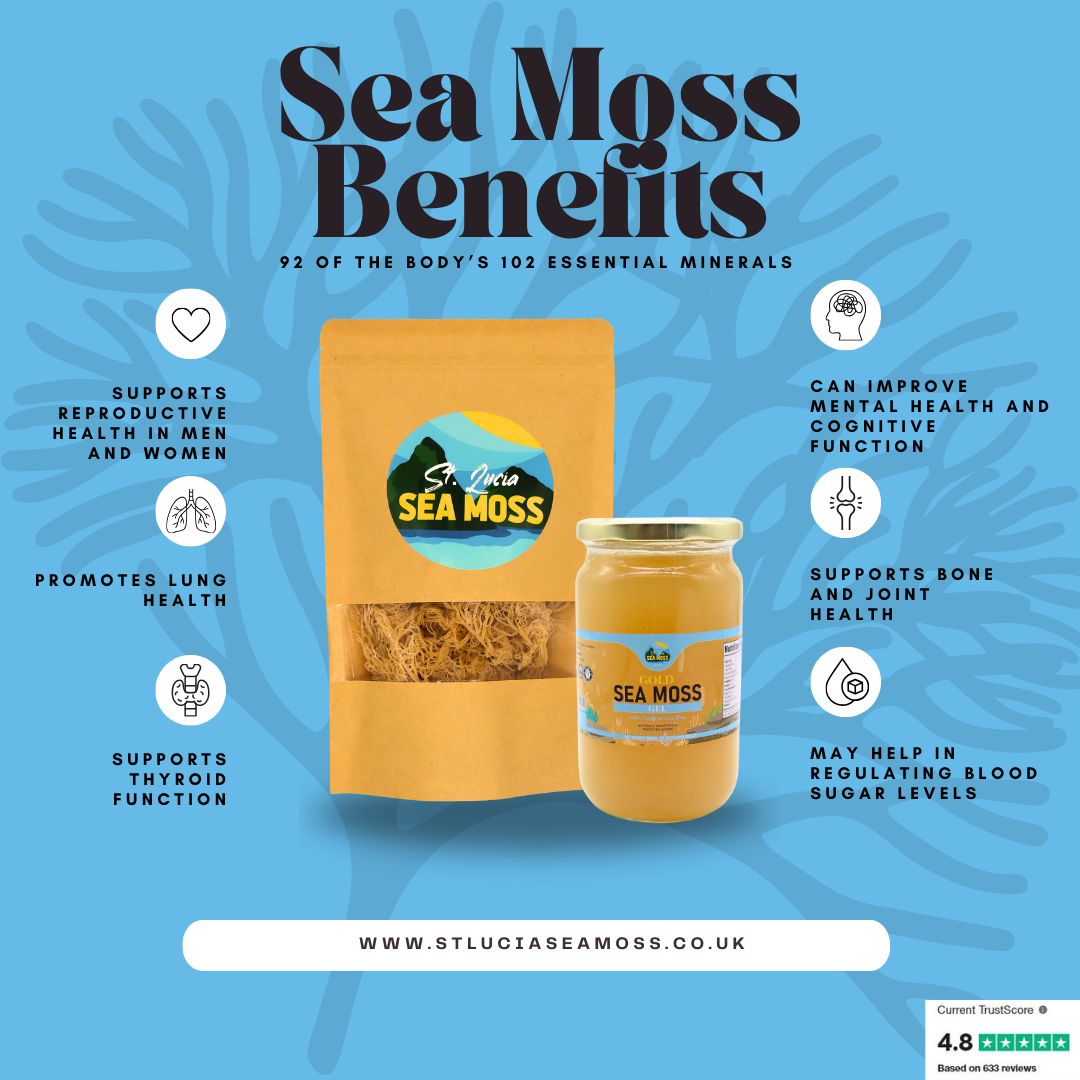 Gold St Lucia Sea Moss Gel 720ml - St Lucia Sea Moss