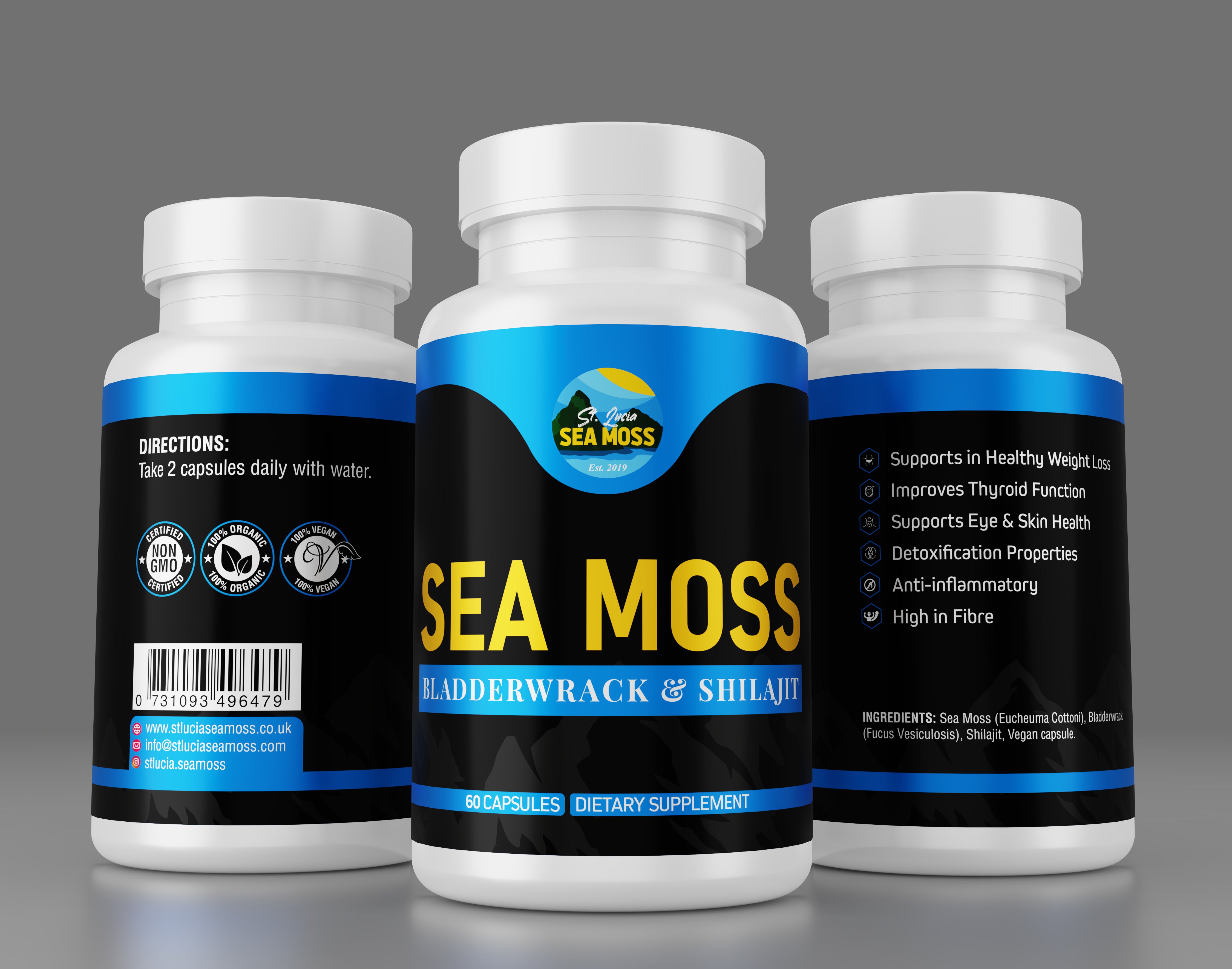 Shilajit Sea Moss And Lion's Mane Capsules