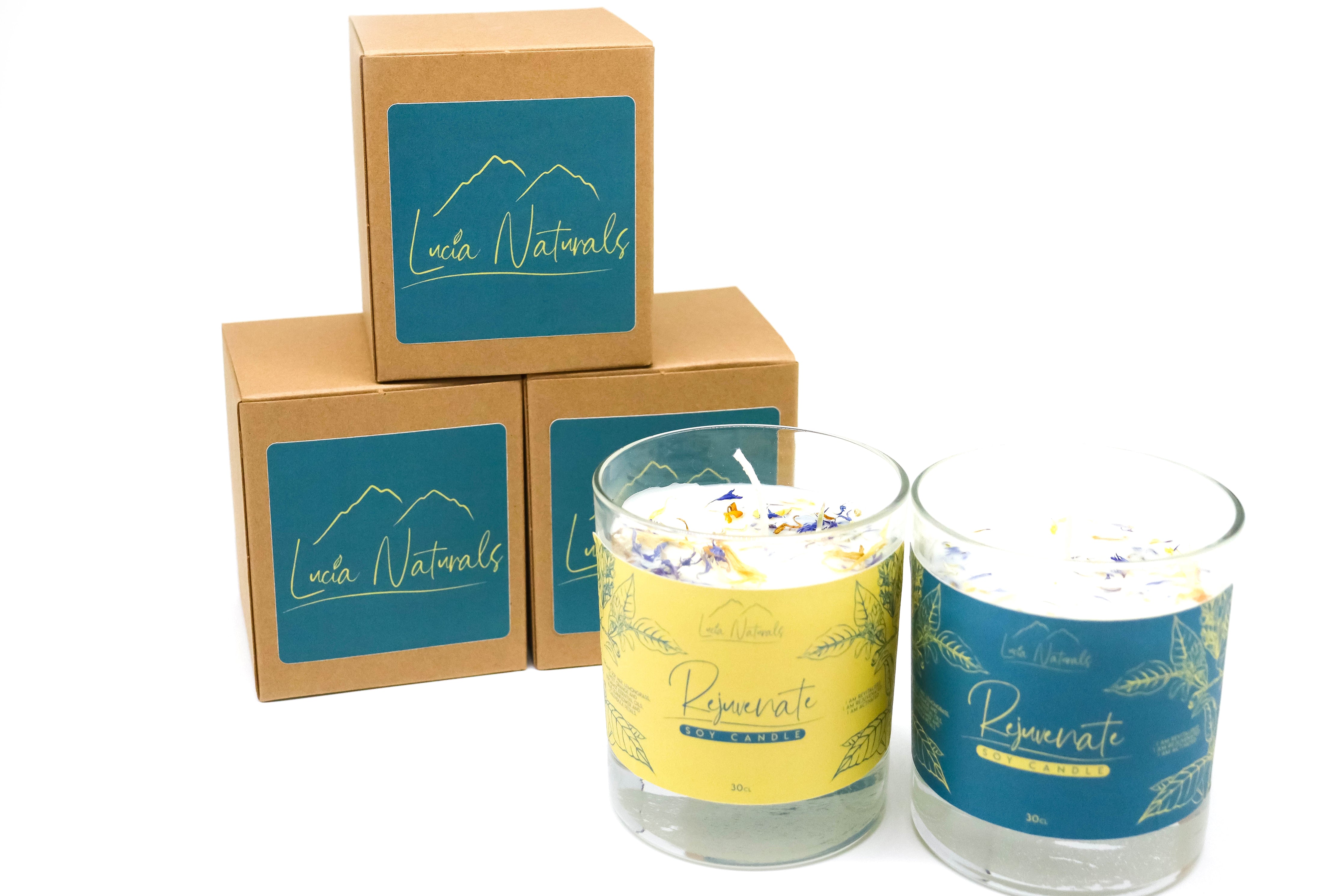 Rejuvenate Fruity Soy Wax Candle - St Lucia Sea Moss Organic Buy UK 